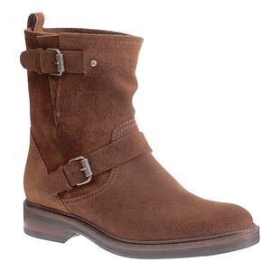 J. Crew Brown/Dark Tan Suede Moto Boots size 9.5